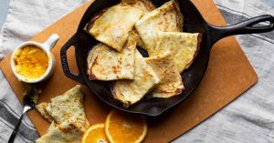 Crepes Suzette in the Lodge Cast Iron Skillet