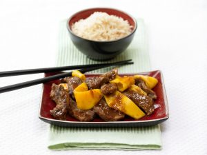 Mango Beef Stir Fry Recipe with Ken Hom