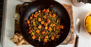 Crispy Tofu and Charred Asparagus Stir-Fry